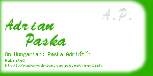 adrian paska business card